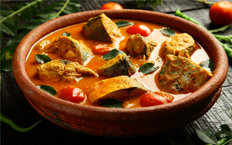 Spicy coconut milk fish curry