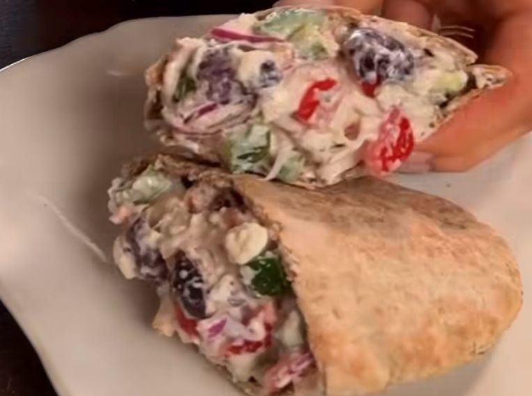 Greek Chicken Salad Pitta